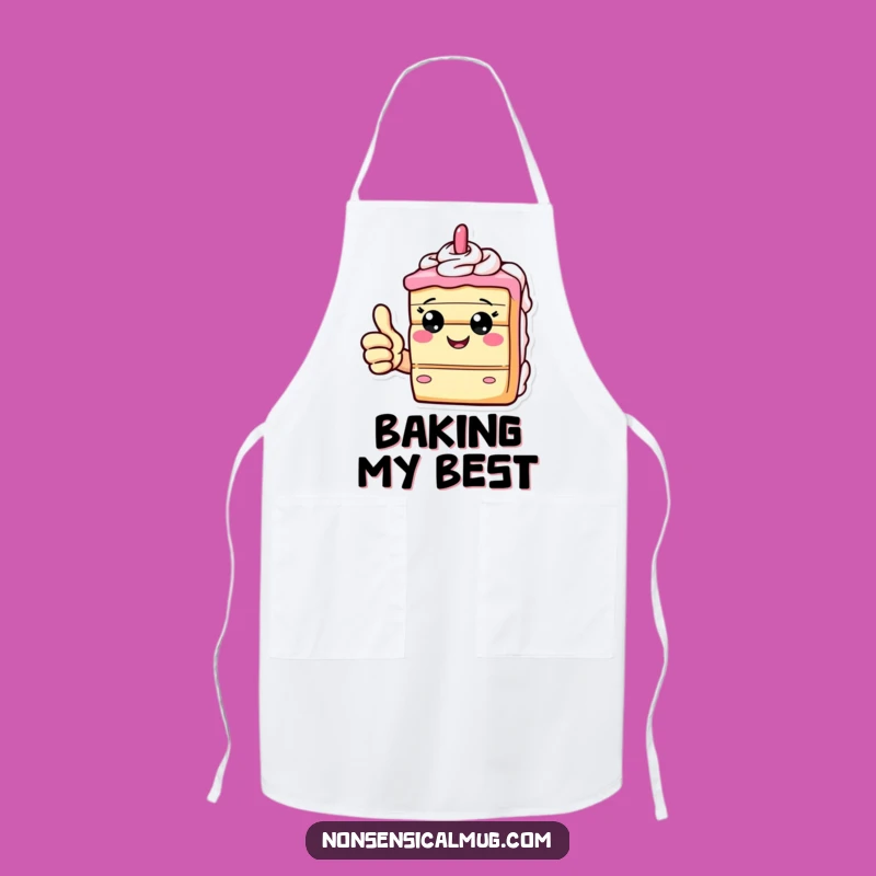 Funny Cake Slice Apron - Baking Fun with Giddy Dessert Approval