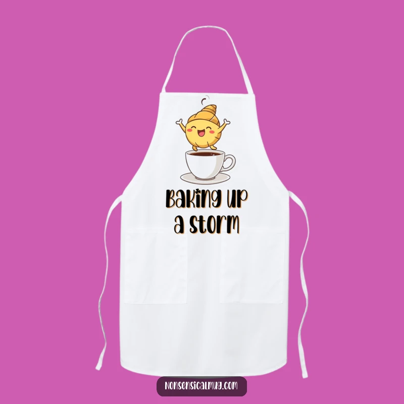 Funny Croissant Apron: Joyful Pastry Coffee Lover Chef Funny Gift