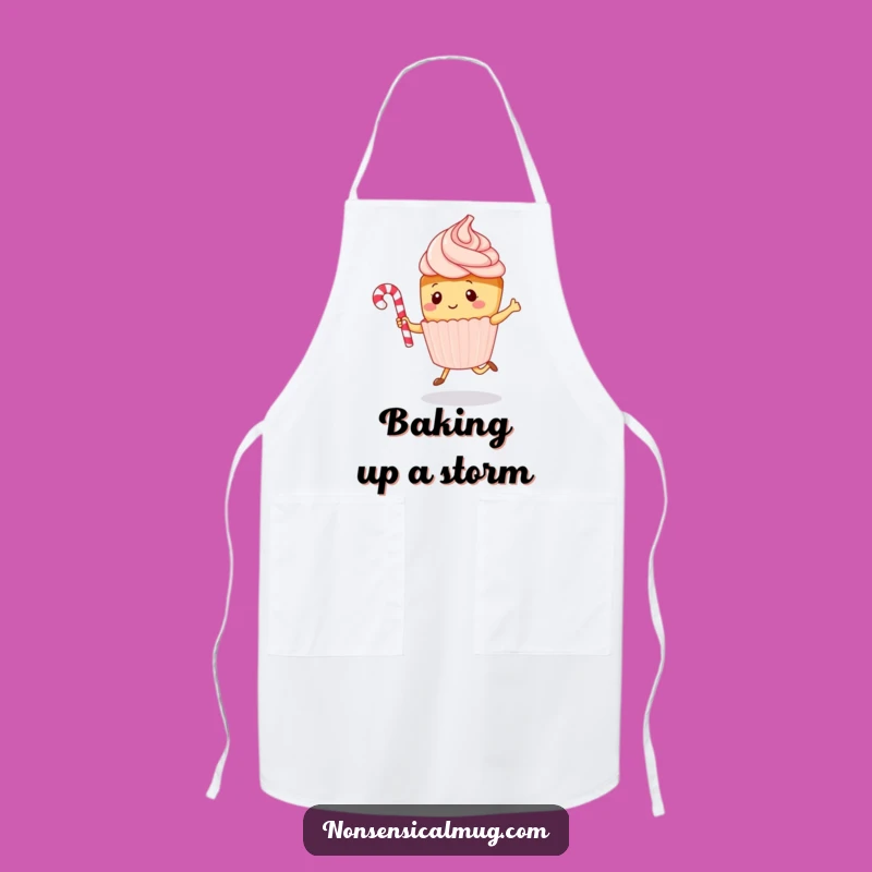 Funny Kawaii Cupcake Rope Jumping Apron - Chef's Sweet Kitchen Gift
