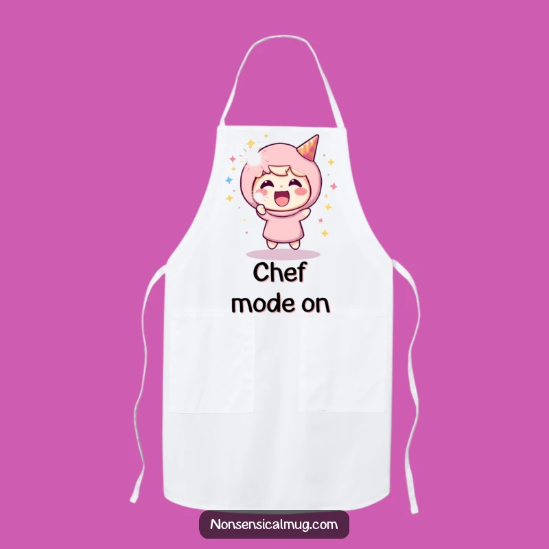 Funny Cheerful Character Apron: Cook with Glee in This Hilarious Party Popper Kitchenwear