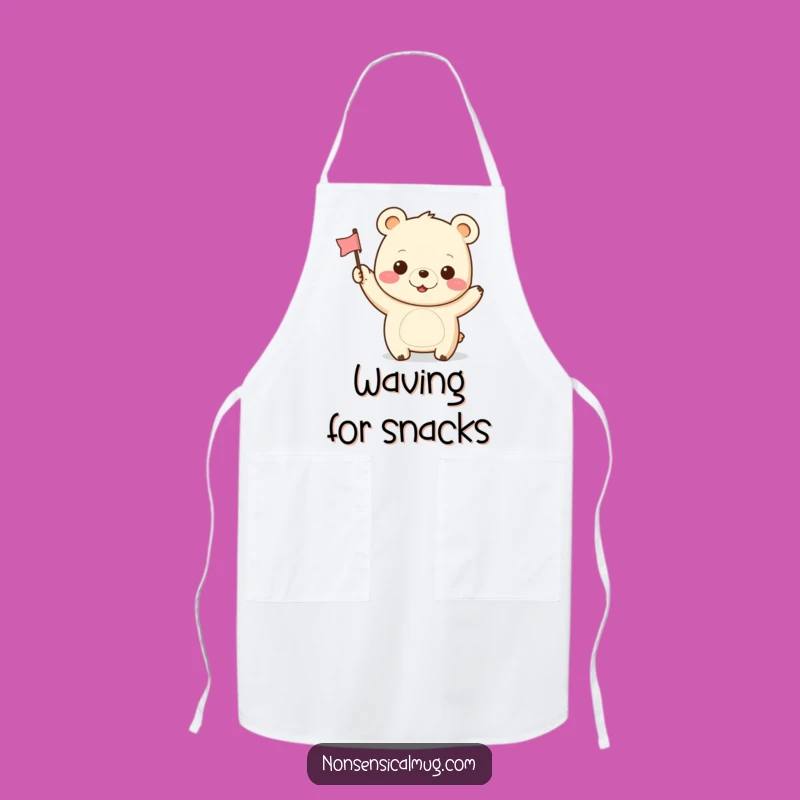 Funny Kawaii Bear Apron: Cook with Cheer and a Grin, Ready for Fun