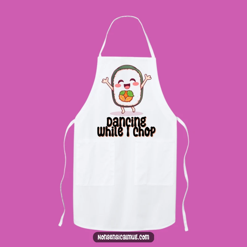 Funny Sushi Dance Apron: Joyful Kitchen Style, Unique Funny Gift for Chefs