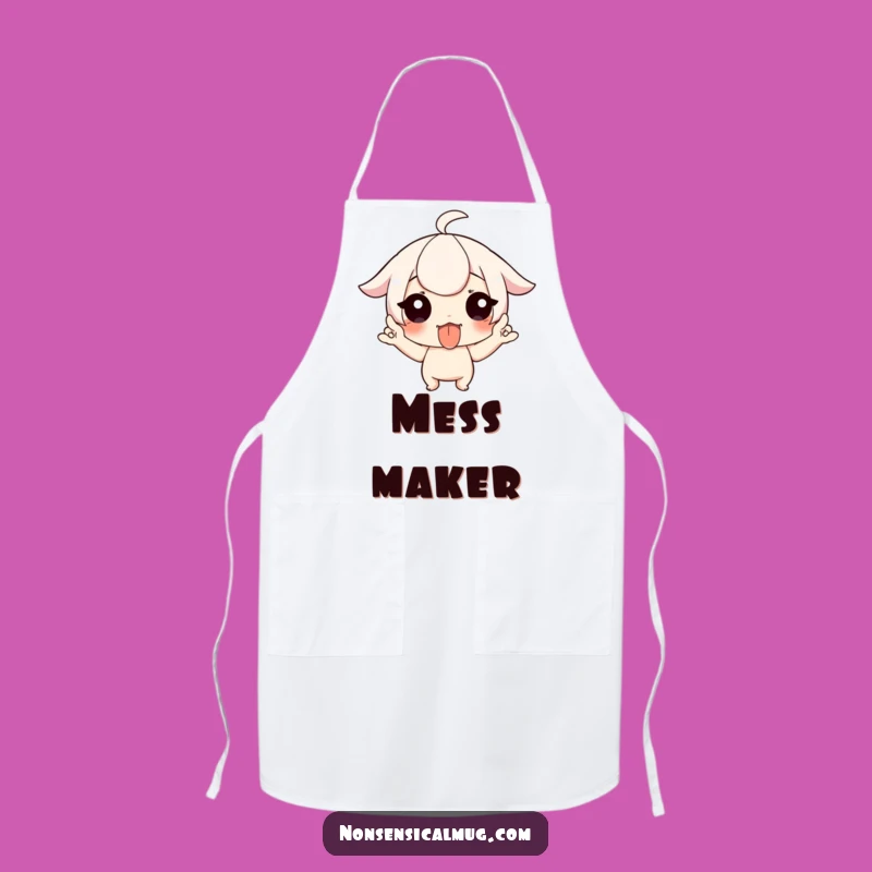 Funny Tongue Out Wiggle Fingers Apron - Playful Chef Character Gear, Perfect Funny Gift
