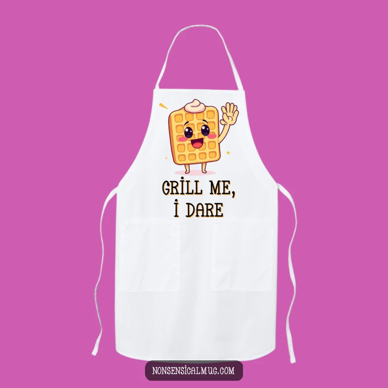 Funny Waffle High Five Apron: Cook with Enthusiasm and Comedy