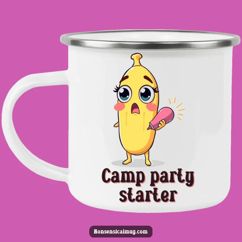 Adventure Surprised Banana Funny Camping Mug - Outdoor Surprise Gift