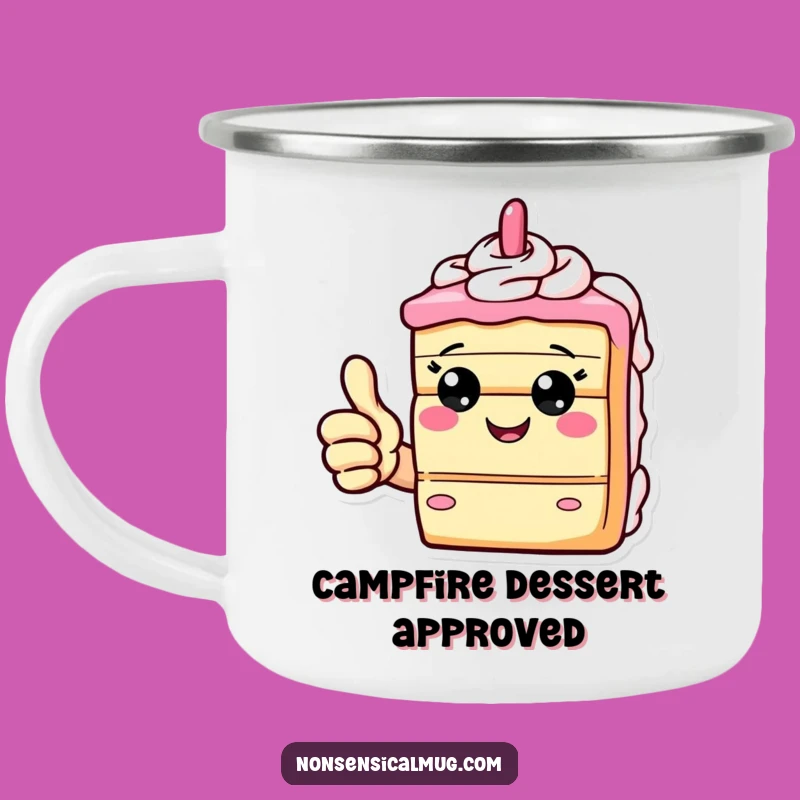 Funny Cake Slice Camping Mug - Sweet Treats for Outdoor Adventures