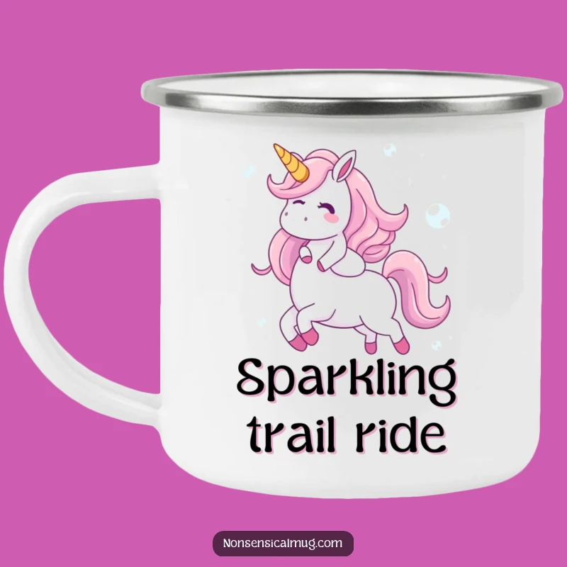 Funny Bubble Unicorn Camping Mug - Character's Whimsical Drinkware - Outdoor Gift