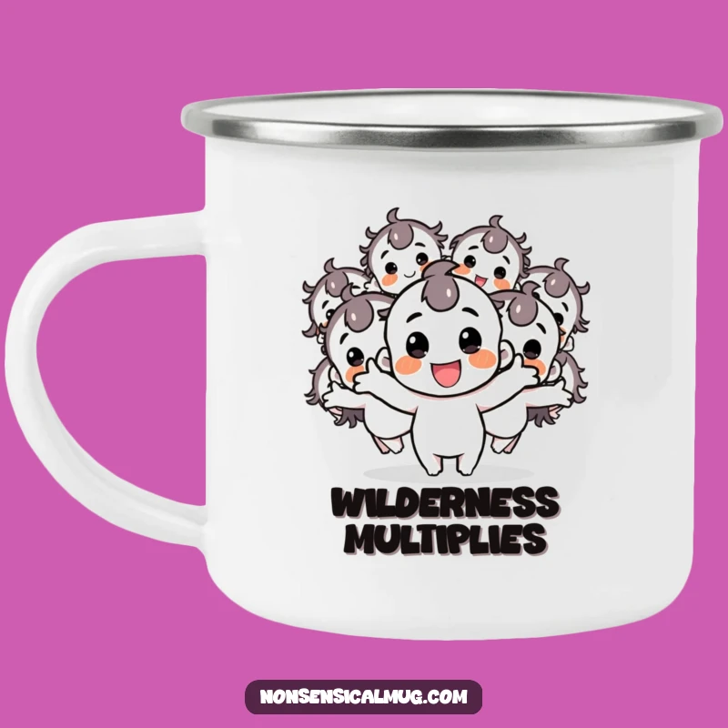 Funny Happy Character Camping Mug: Enjoy Multiplied Fun with This Hilarious Cup