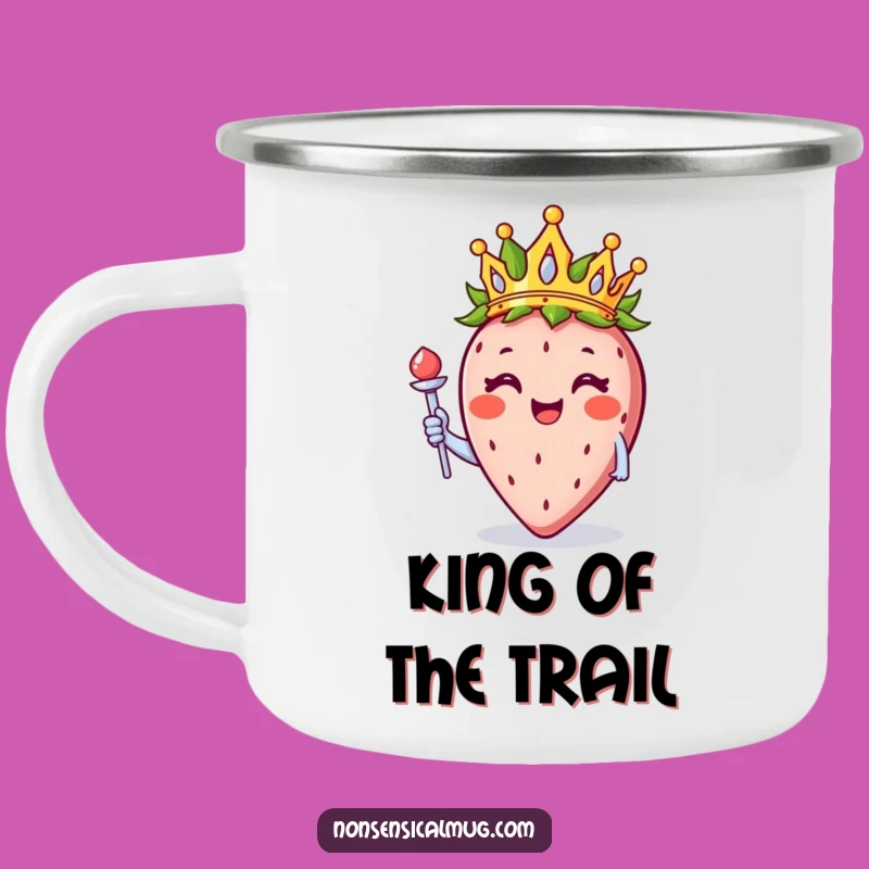 Funny Royal Strawberry Crown Camping Mug - Sweet Adventure Fuel