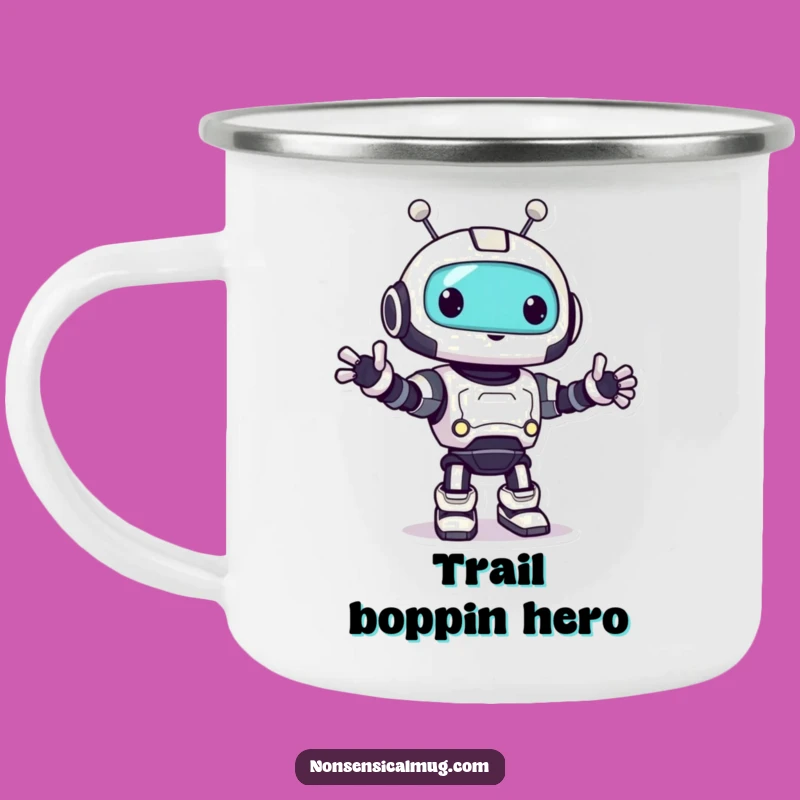 Funny Robot Bop Camping Mug A Rugged & Humorous Gift
