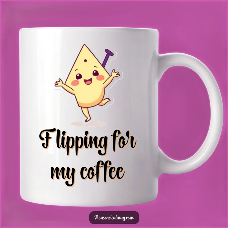 Funny Triangle Cartwheel Mug: Joyful Character, Geometric Fun, Perfect Gift