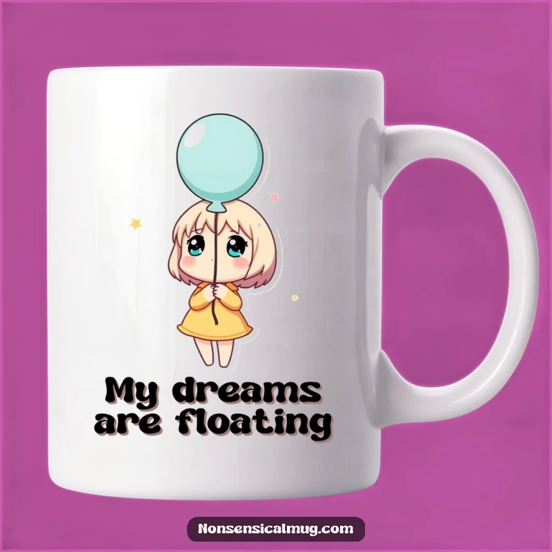 Funny Dreamy Balloon Character Mug: Hilarious Hopeful Gift Idea