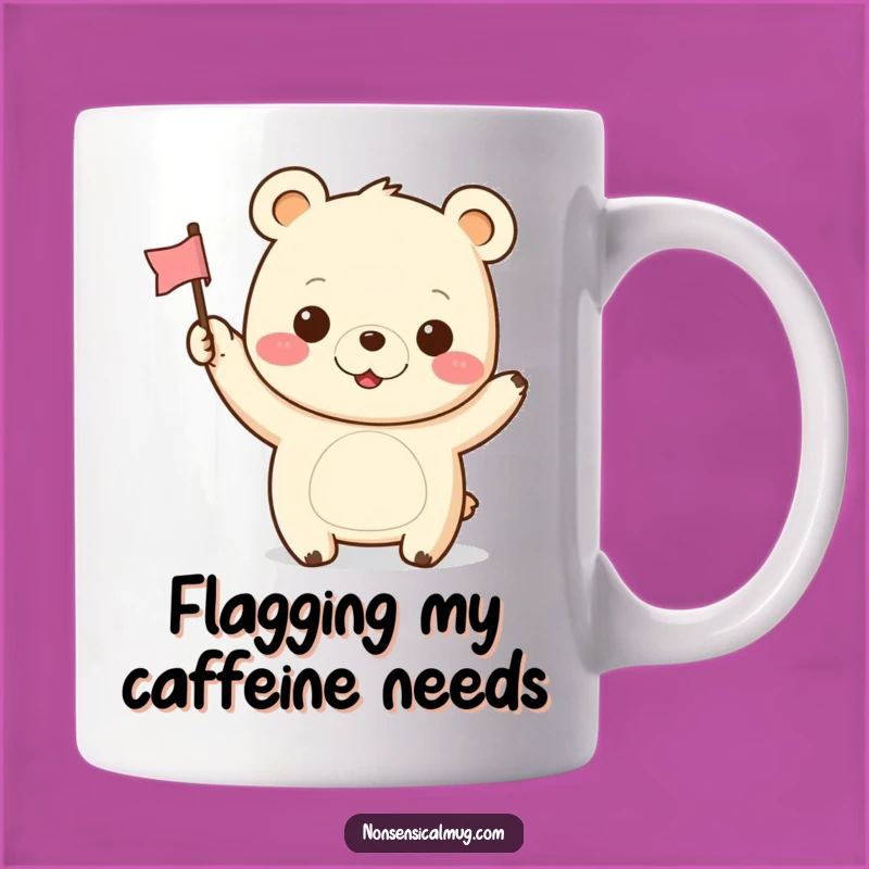 Funny Kawaii Bear Flag Mug: A Cheerful Grin for Your Perfect Gift