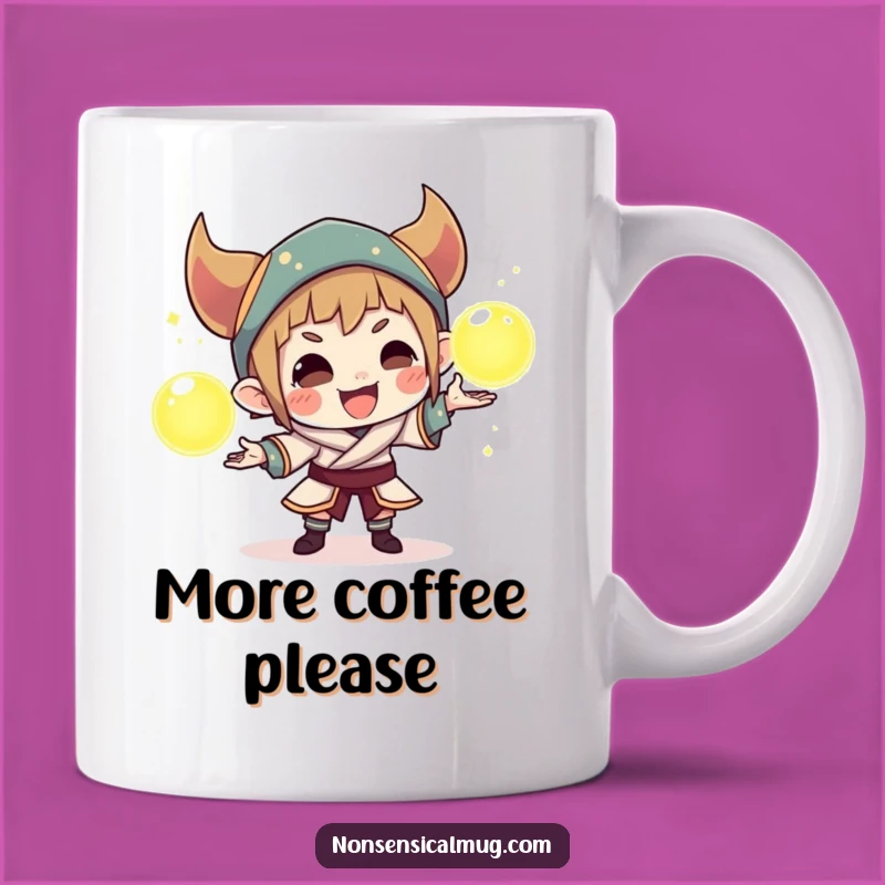 Funny Mischievous Character Orb Juggler Mug: The Perfect Funny Gift for Playful Souls