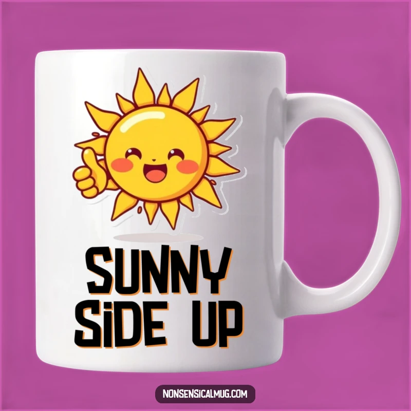 Funny Sun Mug: Thumbs Up Art, Perfect Hilarious Gift for Optimists and Morning People