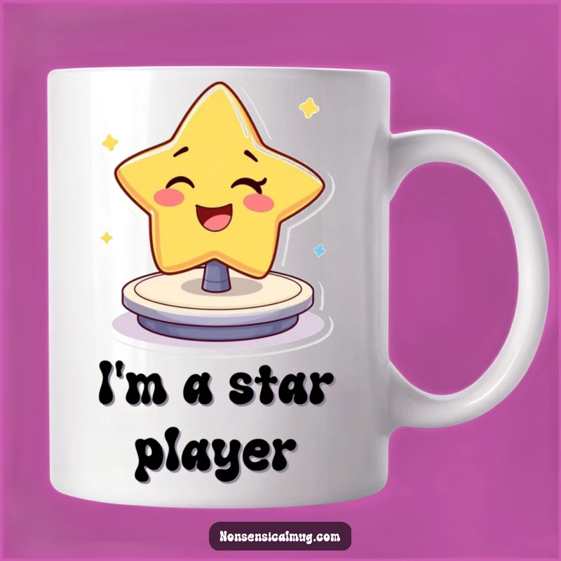 Funny Winking Star Mug: A Cheerful Character's Spin as the Perfect Gift