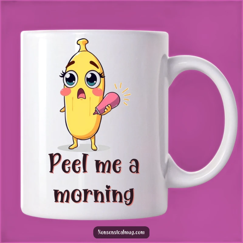 Surprised Banana Party Popper Funny Mug - Unexpected Fun Gift