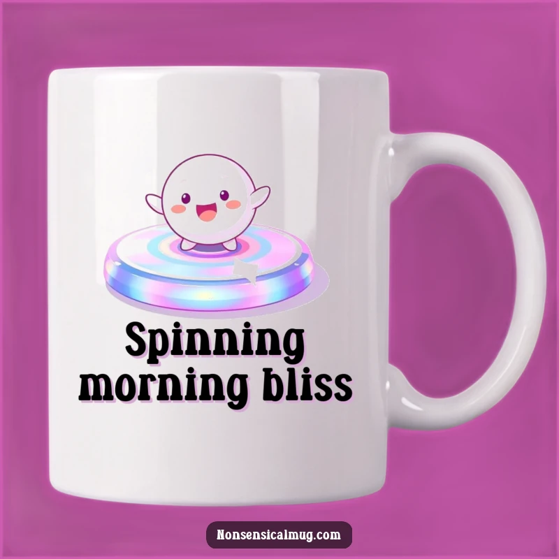 Funny Spinning Sphere Character Mug - Energetic Fun Gift Idea
