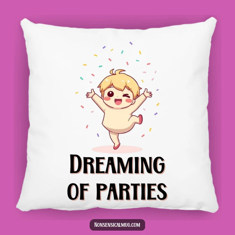 Comfy Funny Kawaii Party Pillow: Soft Celebration Comfort!