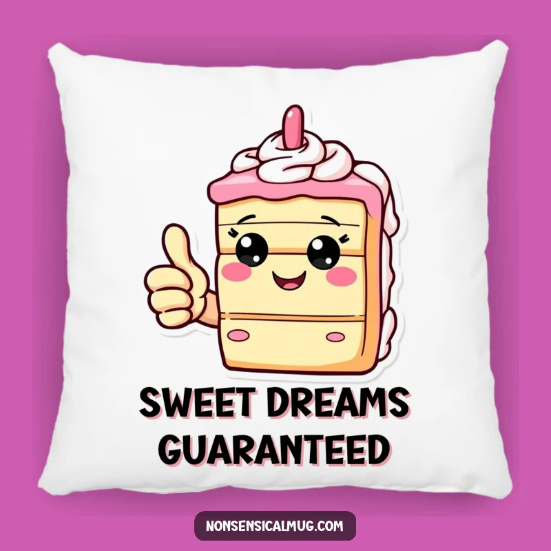 Funny Cake Slice Pillow - Cozy Comfort Meets Giddy Dessert Delight