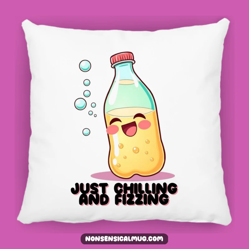 Funny Giggling Soda Bottle Pillow: Huggable Humor for Your Cozy Space