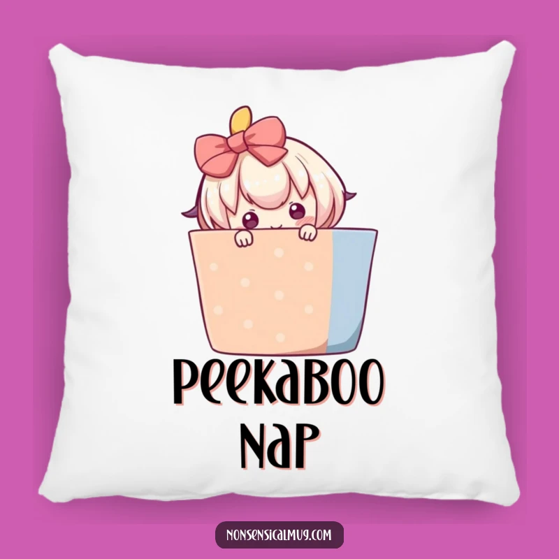 Funny Shy Gift Pillow - Soft Character Art Cushion, Funny Gift