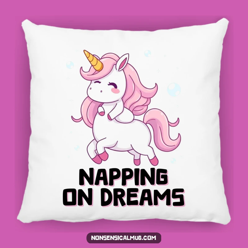 Funny Bubble Unicorn Pillow - Cozy Giggling Character's Comfort - Cozy Gift