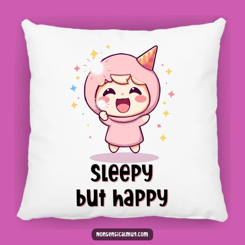 Funny Cheerful Character Pillow: Cushy Comfort with a Hilarious Party Popper Design