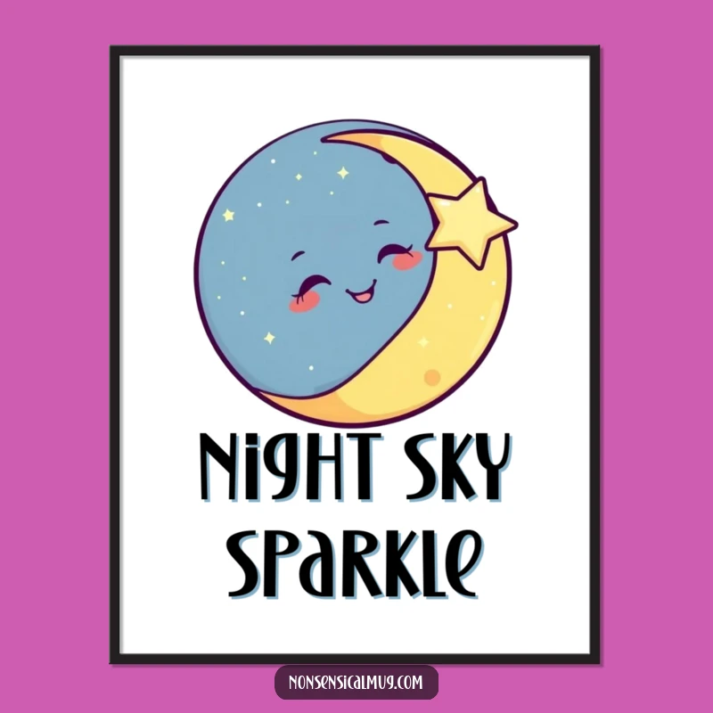 Funny Moon Winks Digital Art: Instant Celestial Decor, a Hilarious and Funny Gift