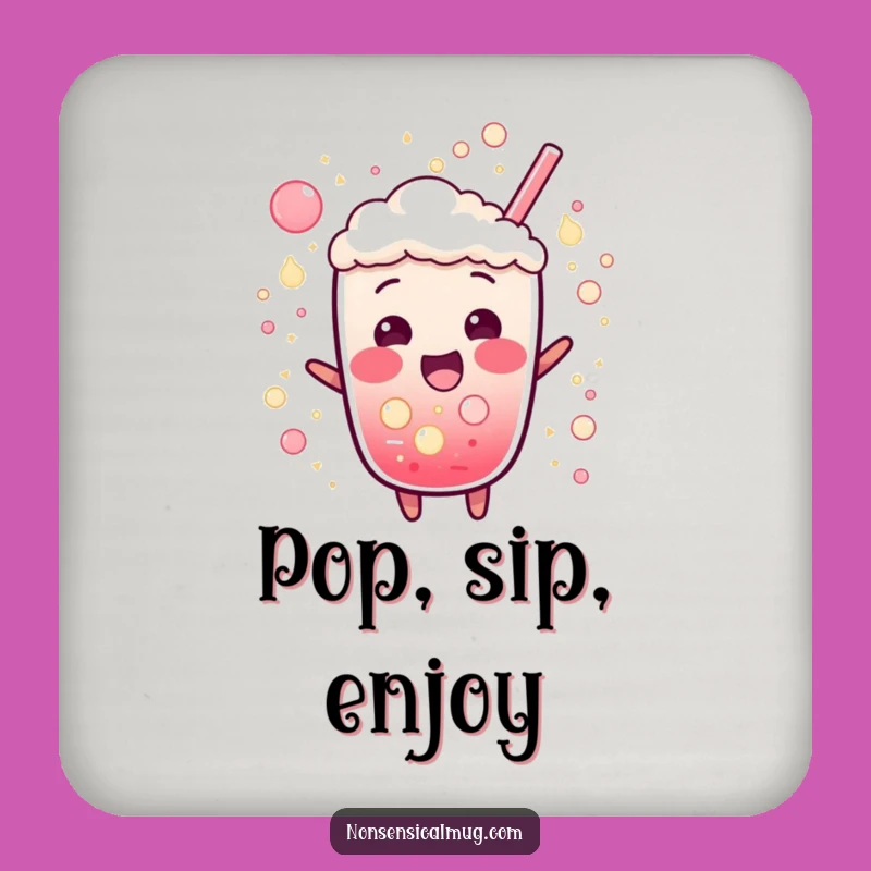 Funny Bubbly Soda Coaster: Exciting Fizz Drink Protector