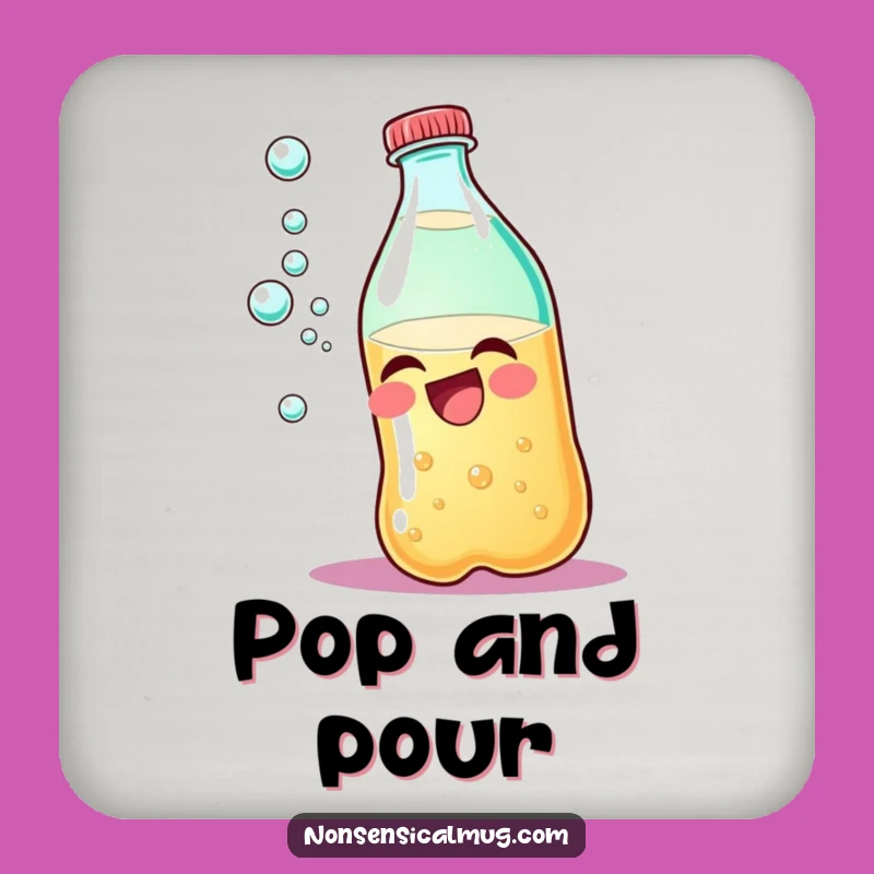 Funny Giggling Soda Bottle Coasters: Protect Surfaces with Playful Charm