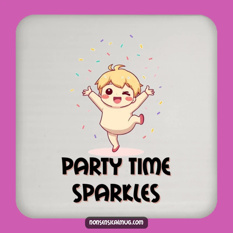 Funny Kawaii Party Coaster Set: Protect Surfaces with Joyful Character!