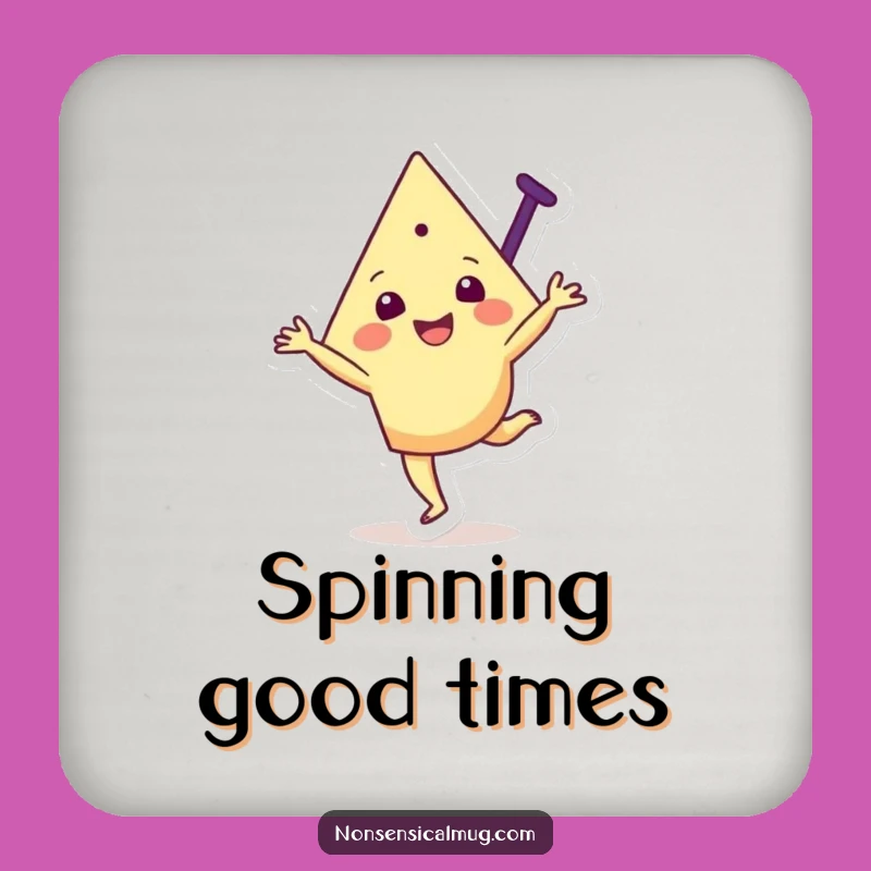 Funny Triangle Cartwheel Coaster: Joyful Protection, Geometric Charm, Great Gift