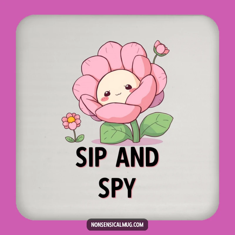 Funny Blob Peeking Drink Coaster: Protect Surfaces with Curious and Funny Gift