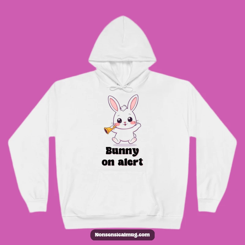 Funny Kawaii Bunny Hoodie: Cozy Up for Fun with Wide Eyes and Party Vibes
