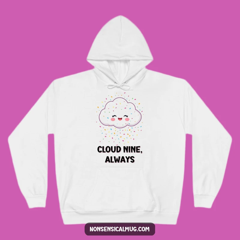 Funny Confetti Cloud Hoodie - Cozy Celebration Wear for Cheerful Souls