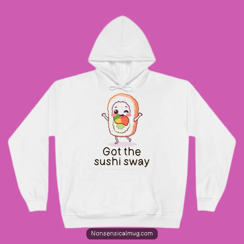 Cozy Funny Sushi Jig Hoodie: Cheerful Roll Dancer Warm Funny Gift