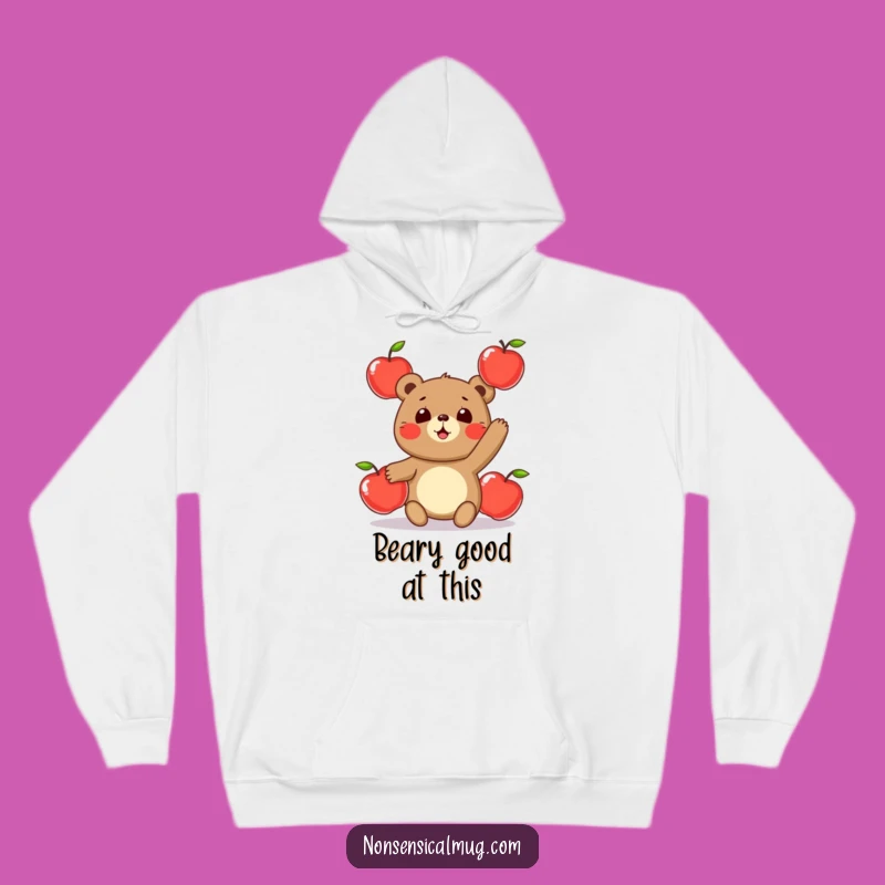 Funny Juggling Bear Hoodie: Stay Cozy with This Hilarious and Warm Winter Gift