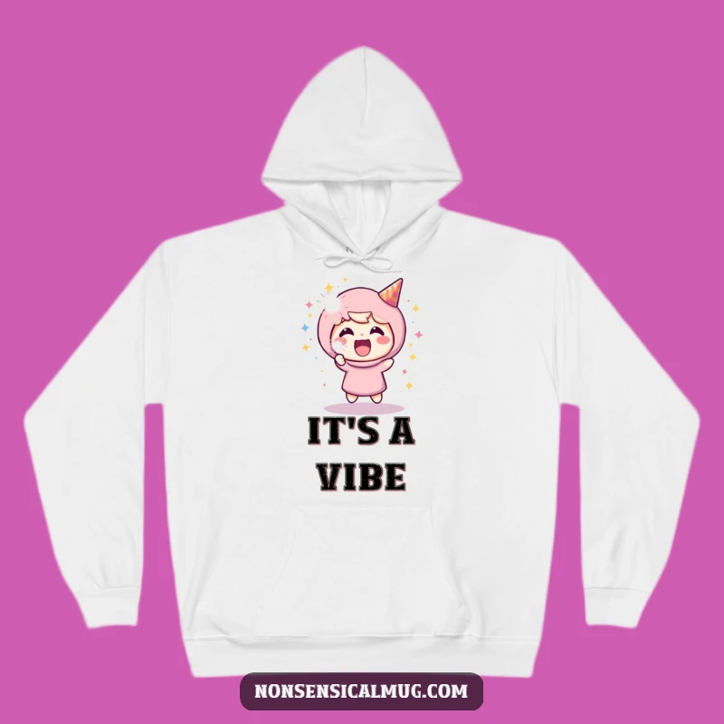 Cozy Funny Cheerful Character Hoodie: Warm Up with This Hilarious Party Popper Design