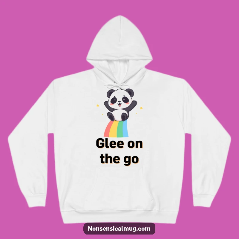 Kawaii Panda Rainbow Hoodie: Joyful Sliding Panda Sweatshirt, Ultimate Funny Gift!