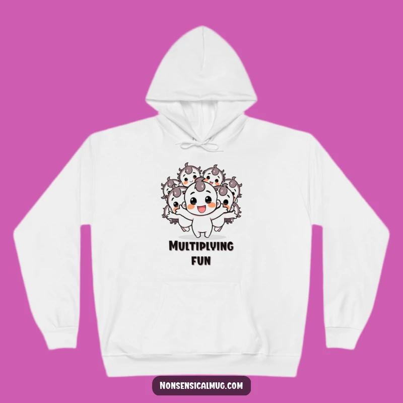 Cozy Funny Happy Character Hoodie: Stay Warm with This Hilarious Multiplier Design