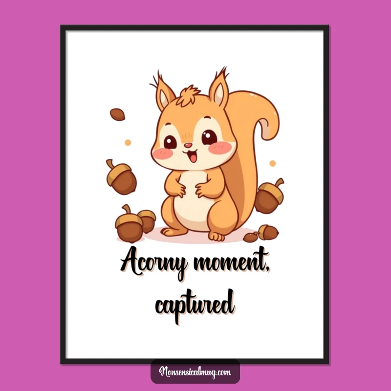 Free Printable Wall Art: Juggling Squirrel - Funny Downloadable Decor!