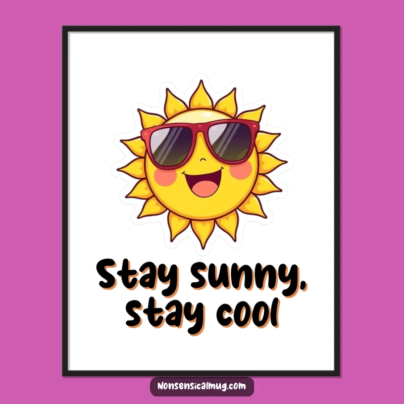 Free Printable Wall Art: Cool Sun's Shades Digital Download for Sunny Decor!
