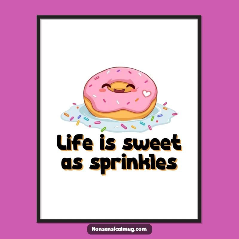 Free Printable Wall Art: Funny Donut Float Downloadable Decor for Sweet and Cheerful Spaces