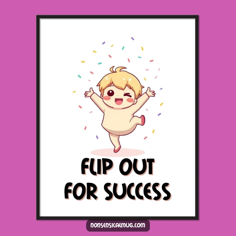 Funny Free Printable Wall Art: Kawaii Cartwheel Confetti - Quirky Downloadable Decor, Print at Home