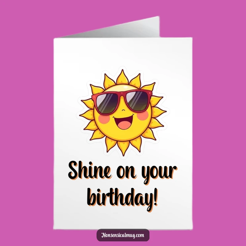Free Printable Birthday Card: Cool Sun's Shades Digital Download for a Bright Day!