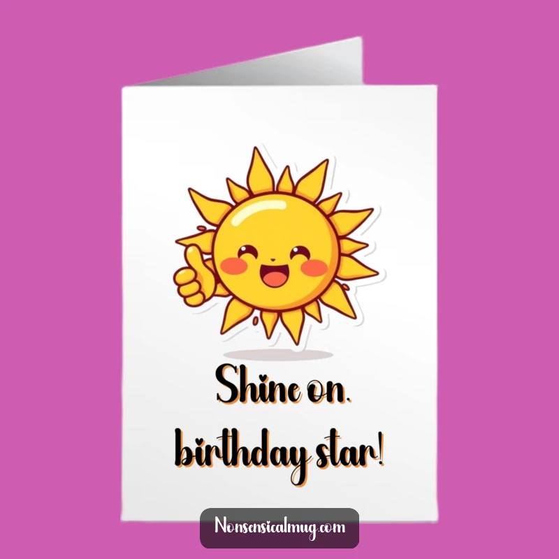 Free Printable Birthday Card: Sunny Thumbs Up Downloadable Gift