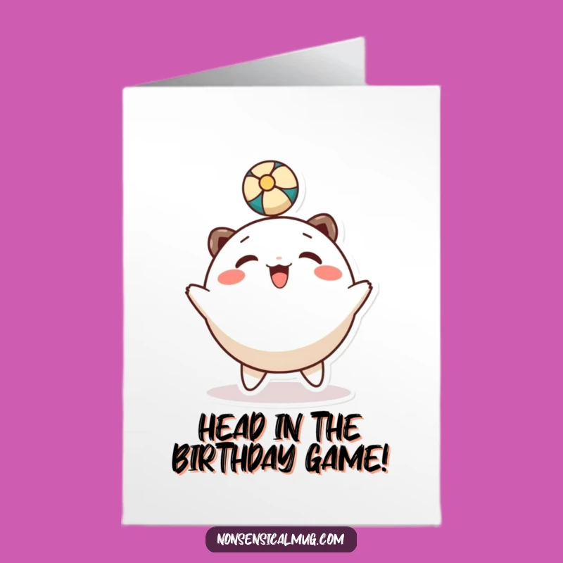 Free Printable Birthday Fun Card: Head-Bouncing Baller - Instant Download, Print at Home