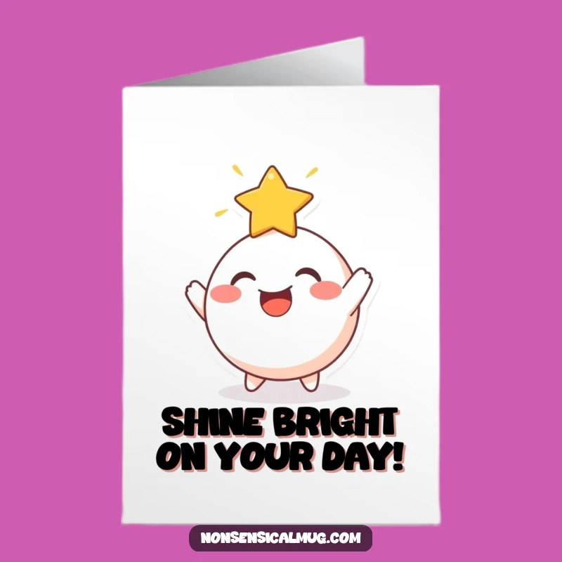 Free Printable Star Bouncer Birthday Card: Funny Downloadable Gift for a Shining Celebration