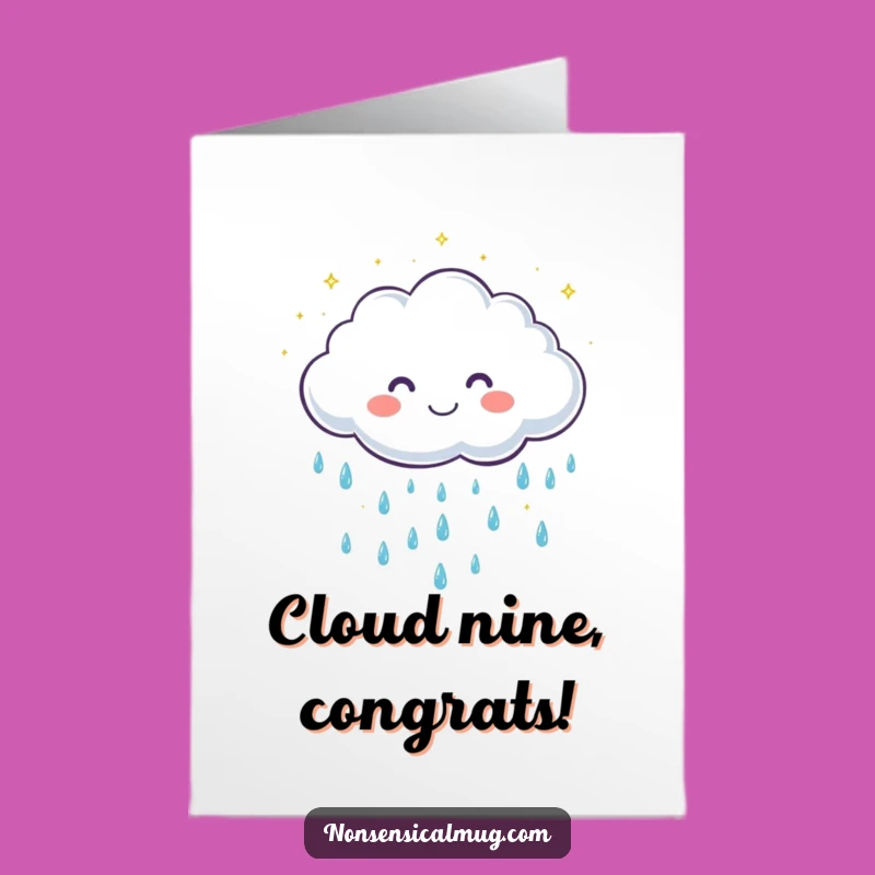 Free Printable Cloud Congrats Card: Adorable Downloadable Gift for Bright Occasions